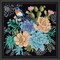 Design Works Blue & Peach Succulents Kit & Frame Counted Cross-Stitch